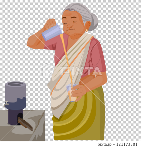 Indian woman working in tea shop, women empowerment, self help 121173581