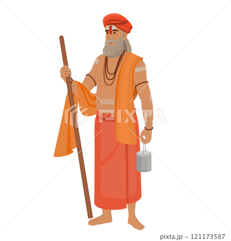 Sadhu Baba holyman, Sadhu saint of India for grand festival Sadhu Baba holyman, Sadhu saint of India for grand festival 121173587