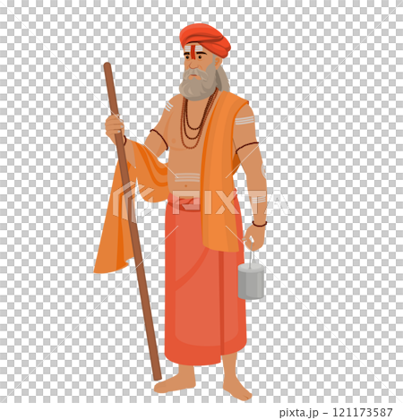 Sadhu Baba holyman, Sadhu saint of India for grand festival 121173587