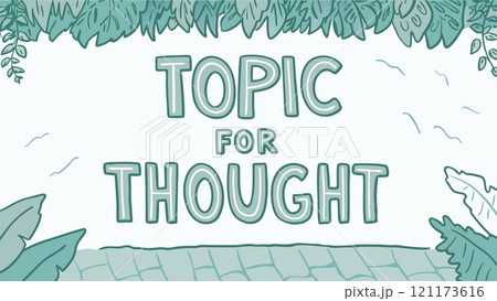 background with the inscription topic for thoughts 121173616