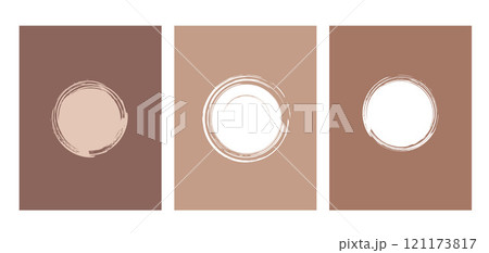Brown background vertical banner set with hand drawn circle frame. Abstract Mocha mousse template with textured quotation empty place. Monochrome nude chocolate backdrop. Vector illustration Brown background vertical banner set with hand drawn circle frame. Abstract Mocha mousse template with textured quotation empty place. Monochrome nude chocolate backdrop. Vector illustration 121173817