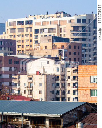 high-rise houses in Yerevan city in sunny winter high-rise houses in Yerevan city in sunny winter 121173915