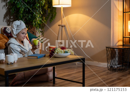 Enjoy a Cozy Evening of Relaxation and Comfort Surrounded by Fruits and Serenity Enjoy a Cozy Evening of Relaxation and Comfort Surrounded by Fruits and Serenity 121175153
