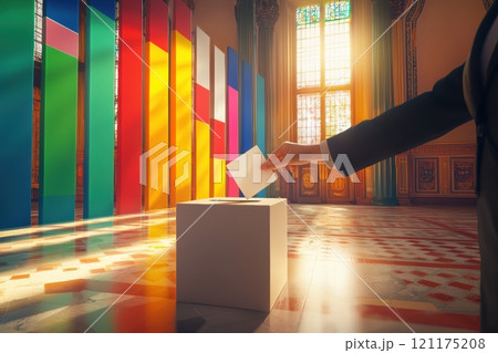 The Voting Process unfolds in a vibrant democracy filled with enthusiasm and civic engagement 121175208