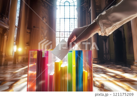 The Vibrant Voting Process Takes Place in a Remarkable and Historic Setting Today 121175209