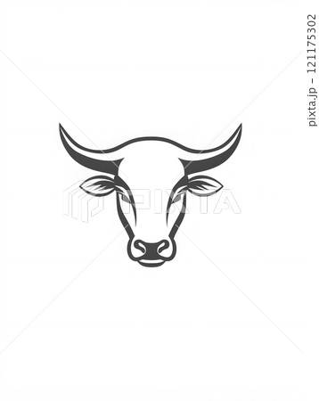 Cartoon Farm Simple Cow Head Face Icon logo Cartoon Farm Simple Cow Head Face Icon logo 121175302