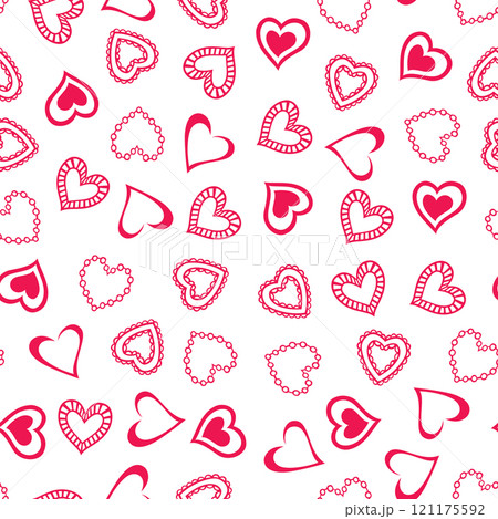 Seamless hearts pattern 121175592