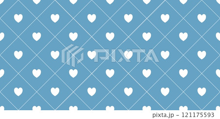 Seamless pattern with hearts, romantic tileable background 121175593