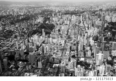 サンパウロの市街風景 空撮 ブラジル サンパウロの市街風景 空撮 ブラジル 121175813