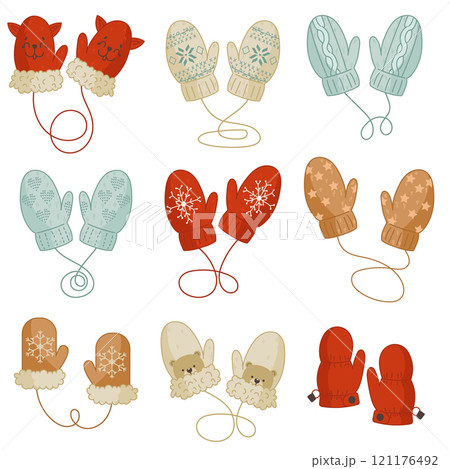 Set of winter mittens 121176492