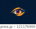 Human Eye close-up with eyelashes l eyes vision	 121176900