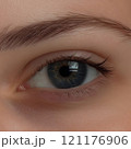 Human Eye close-up iris and pupil eyes vision	 121176906