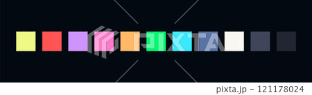 Different colors torn paper pieces vector elements isolated 121178024