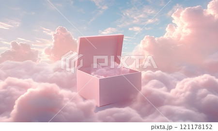 雲の中に浮かぶ気まぐれなピンクの箱 雲の中に浮かぶ気まぐれなピンクの箱 121178152