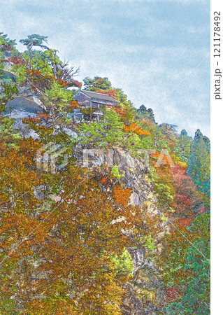 秋の山寺 121178492