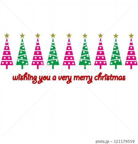 メリークリスマス　merry christmas　クリスマスツリー 121179559