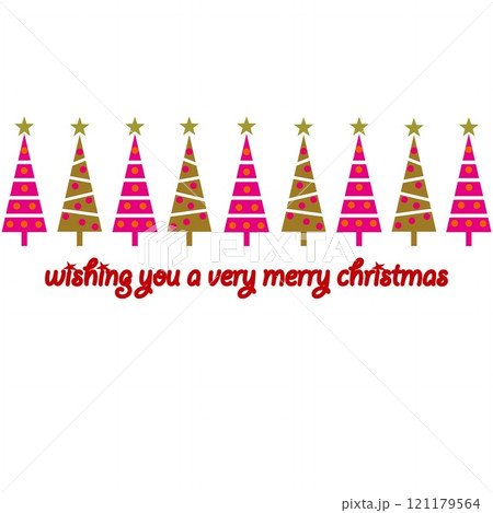 メリークリスマス　merry christmas　クリスマスツリー 121179564