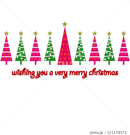 メリークリスマス　merry christmas　クリスマスツリー 121179573
