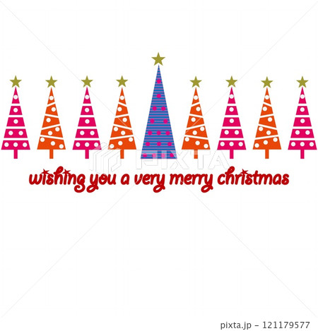 メリークリスマス　merry christmas　クリスマスツリー 121179577