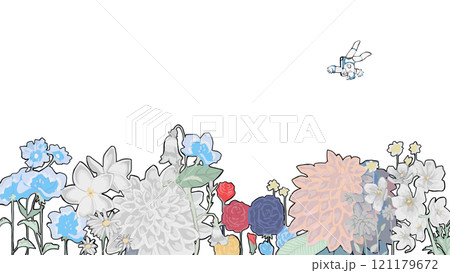 宇宙と花のイメージイラスト 宇宙と花のイメージイラスト 121179672