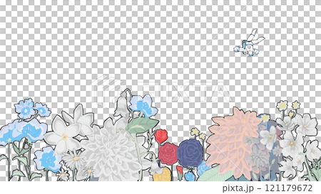 宇宙と花のイメージイラスト 宇宙と花のイメージイラスト 121179672