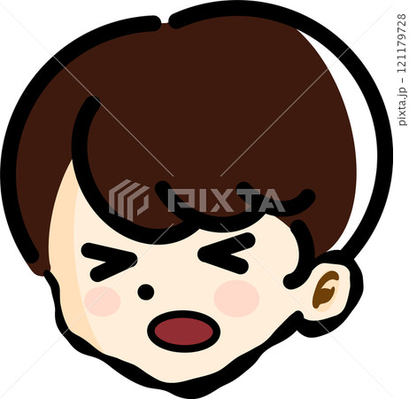 手描き 泣く茶髪の男の子 手描き 泣く茶髪の男の子 121179728