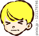 手描き　泣きそうな金髪の男の子 121179746