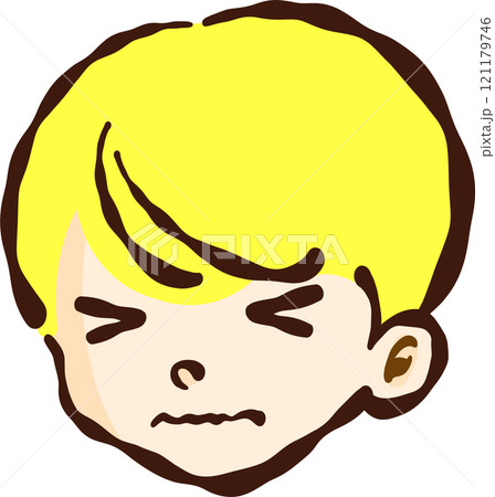 手描き 泣きそうな金髪の男の子 手描き 泣きそうな金髪の男の子 121179746