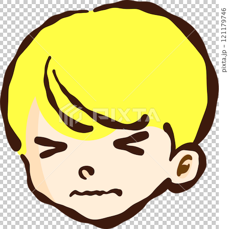 手描き 泣きそうな金髪の男の子 手描き 泣きそうな金髪の男の子 121179746
