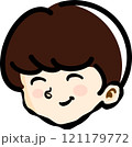 手描き　笑顔の茶髪の男の子 121179772