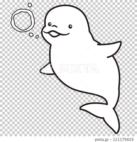 シロイルカ　ベルーガ　海洋生物　水族館 121179829
