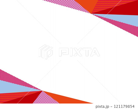 幾何学模様　フレーム　三角形　ホワイトスペース 121179854