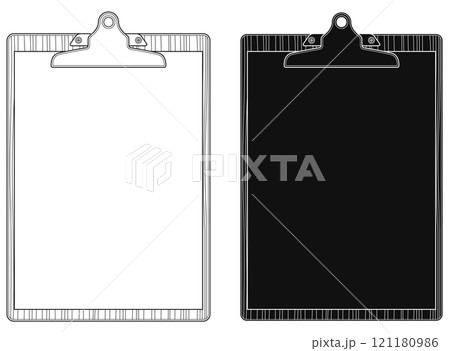 Layered editable vector illustration outline of clipboard. 121180986
