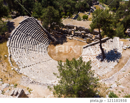Remains of Roman theater in ancient Lycian city of Arycanda, Turkey 121181938