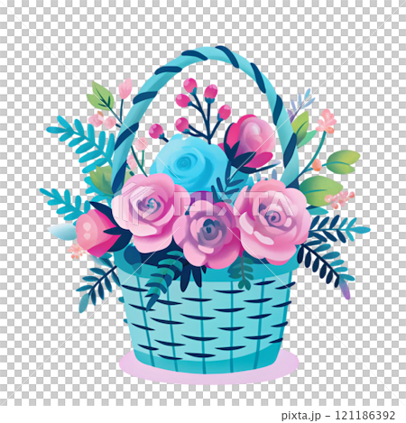 Beautiful flowers Basket 121186392