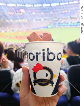 観客席で野球観戦しながらの食事　京セラドーム 121186920