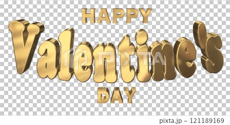 3DCG角色「情人節快樂/情人節快樂」金、金 3DCG角色「情人節快樂/情人節快樂」金、金 121189169