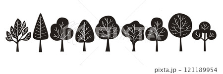 trees silhouette vector illustration trees silhouette vector illustration 121189954