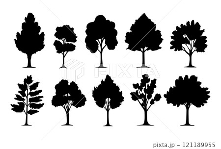 trees silhouette vector illustration trees silhouette vector illustration 121189955