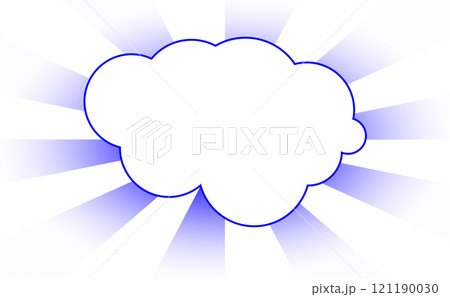 集中線と漫画の吹き出しの背景素材 121190030