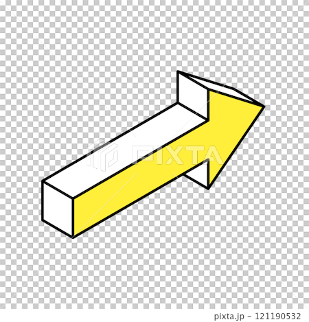 アイソメトリック_シンプルで使いやすい立体的な矢印 アイソメトリック_シンプルで使いやすい立体的な矢印 121190532