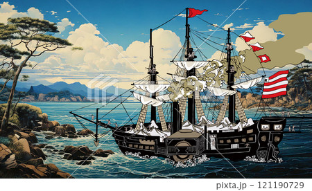 黒船 のイラスト素材 [121190729] - PIXTA