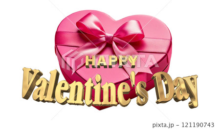 3DCG文字「Happy Valentine's Day/ハッピーバレンタインデー」ゴールド,金 3DCG文字「Happy Valentine's Day/ハッピーバレンタインデー」ゴールド,金 121190743
