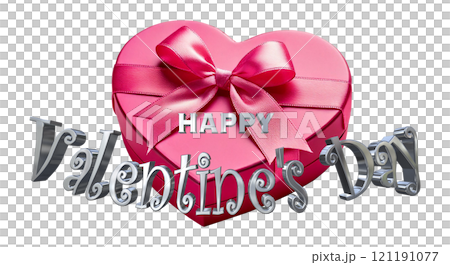 3DCG文字「Happy Valentine's Day/ハッピーバレンタインデー」シルバー,銀 3DCG文字「Happy Valentine's Day/ハッピーバレンタインデー」シルバー,銀 121191077