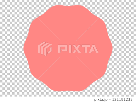 Pink bumpy round frame 121191235
