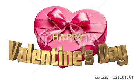 3DCG文字「Happy Valentine's Day/ハッピーバレンタインデー」ゴールド,金 3DCG文字「Happy Valentine's Day/ハッピーバレンタインデー」ゴールド,金 121191361