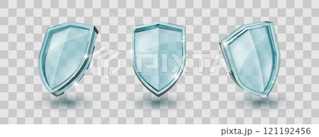 Glass security shields shown from different angles Glass security shields shown from different angles 121192456