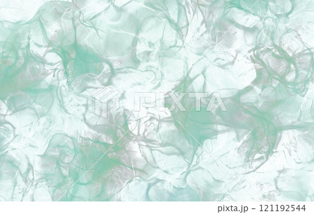 春イメージの森林浴さわやかアルコールインクアート背景　大理石イメージ 121192544