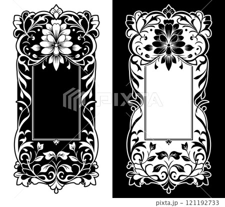 art nouveau style vector frame 121192733