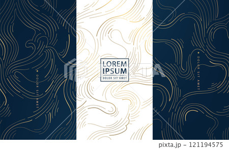Vector set of abstract gold line wood texture, topography contour, organic nature texture covers, labels, invitations, posters. Wave art. Vector set of abstract gold line wood texture, topography contour, organic nature texture covers, labels, invitations, posters. Wave art. 121194575